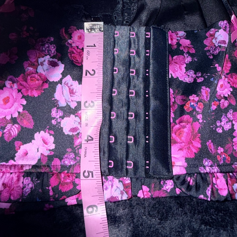 NWT For Love & Lemons Farrah Floral Satin Bustier Size XL - Picture 14 of 15